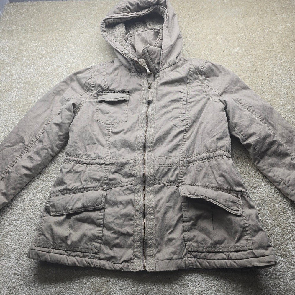 Ashley by 26 International Outerwear Women's Khaki Sherpa‎ Lined Jacket XL